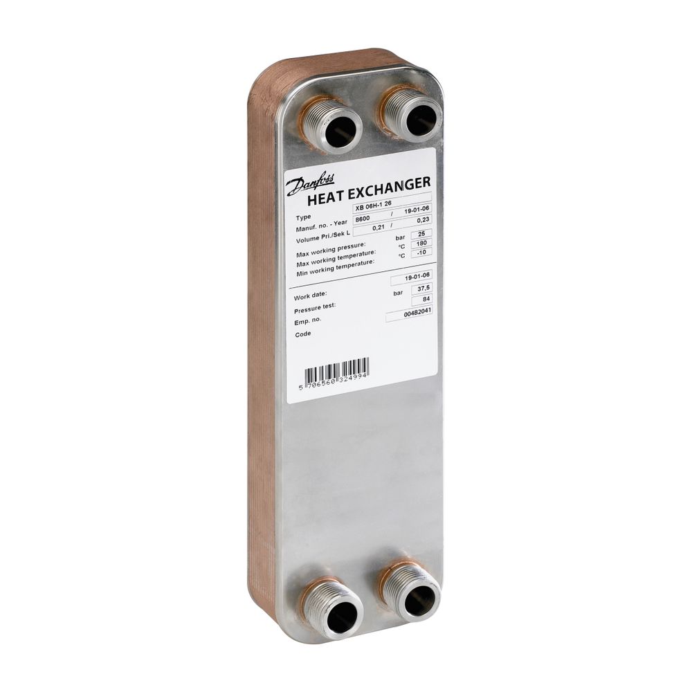Danfoss Plattenwärmeübertrager MicroPlate XB 06H-1, 26 Platten, G 3/4" AG x 20mm, PN ... DANFOSS-004B2041 5706560364471 (Abb. 7)