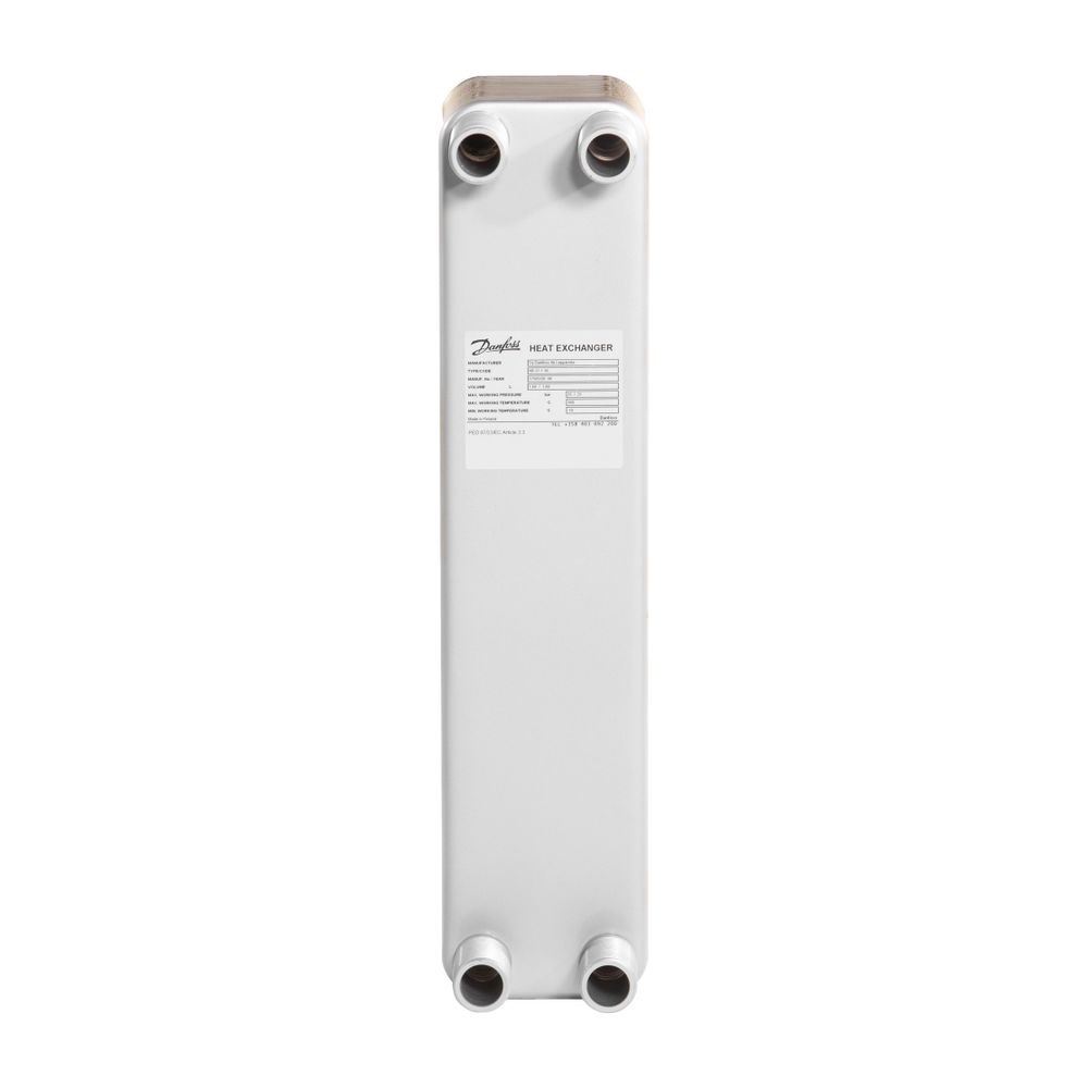 Danfoss Plattenwärmeübertrager MicroPlate XB 37H-1, 40 Platten, G 1" AG x 50mm, PN 25... DANFOSS-004B1711 5702421664087 (Abb. 4)