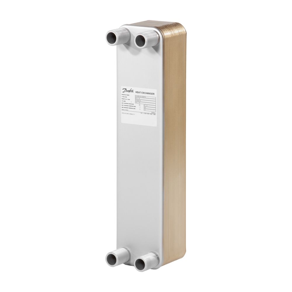 Danfoss Plattenwärmeübertrager MicroPlate XB37L-1, 110 Platten, G 1" AG, kupfergelöte... DANFOSS-004H4680 5702425143328 (Abb. 2)