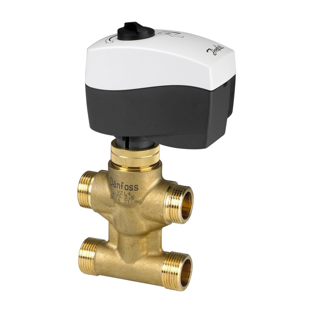 Danfoss 4-Wege-Ventil VZL 4, DN 20, Kvs 2,5m3/h, 065Z2095... DANFOSS-065Z2095 5702421535578 (Abb. 10)