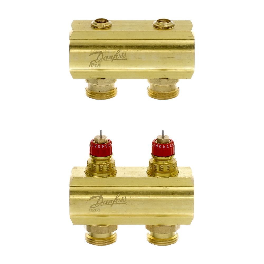 Danfoss Verteiler für Fussbodenheizungen FHF-2, 2 Kreise, ohne Durchflussanzeige, 088... DANFOSS-088U0502 5702420080819 (Abb. 3)