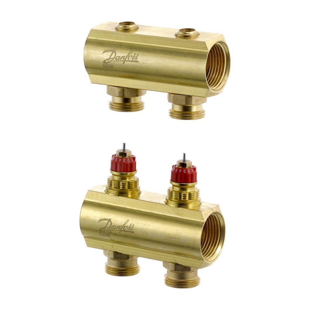 Danfoss Verteiler für Fussbodenheizungen FHF-2, 2 Kreise, ohne Durchflussanzeige, 088... DANFOSS-088U0502 5702420080819 (Abb. 4)