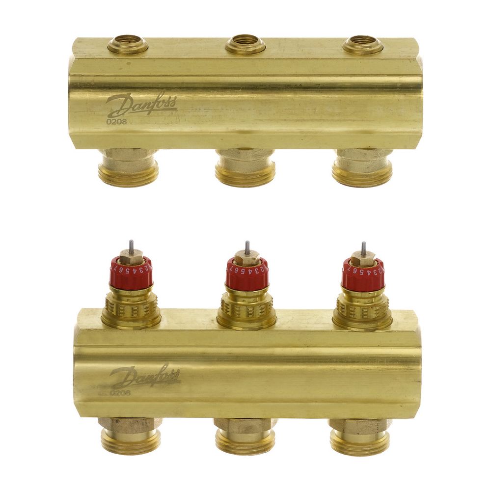 Danfoss Verteiler für Fussbodenheizungen FHF-3, 3 Kreise, ohne Durchflussanzeige, 088... DANFOSS-088U0503 5702420080826 (Abb. 2)