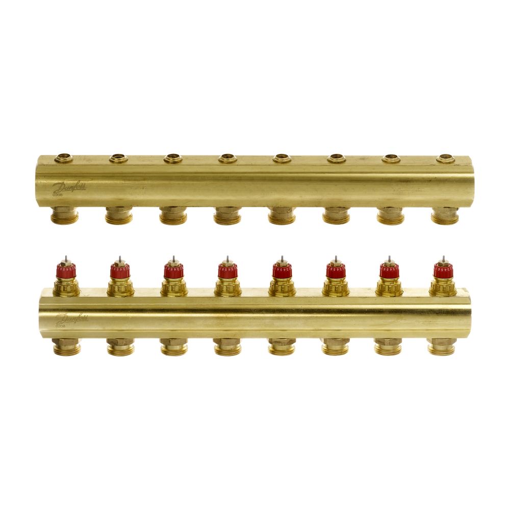 Danfoss Verteiler für Fussbodenheizungen FHF-8, 8 Kreise, ohne Durchflussanzeige, 088... DANFOSS-088U0508 5702420080871 (Abb. 2)