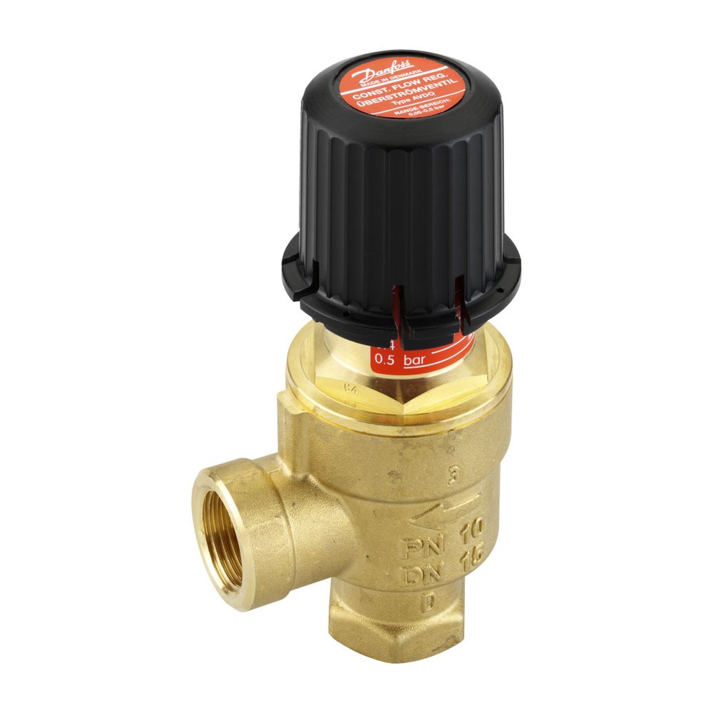Danfoss Überströmventil AVDO, DN 15, Rp 1/2", Eckausführung, mit Innen-Muffengewinde,... DANFOSS-003L6002 5702420017136 (Abb. 5)
