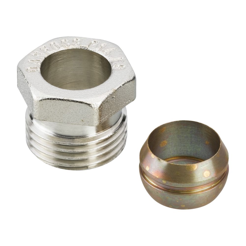 Danfoss Klemmverbinder, R 1/2" Außengewinde auf 14mm, für Stahl- und Kupferrohre, ver... DANFOSS-013G4114 5702420033181 (Abb. 2)