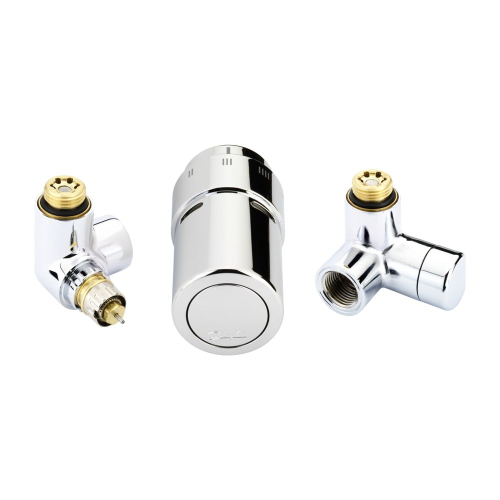 Danfoss Design-Ventilprogramm X-tra Design Set Chrom, Ventilgehäuse RA-URX links, 013... DANFOSS-013G4004 5702420059549 (Abb. 2)