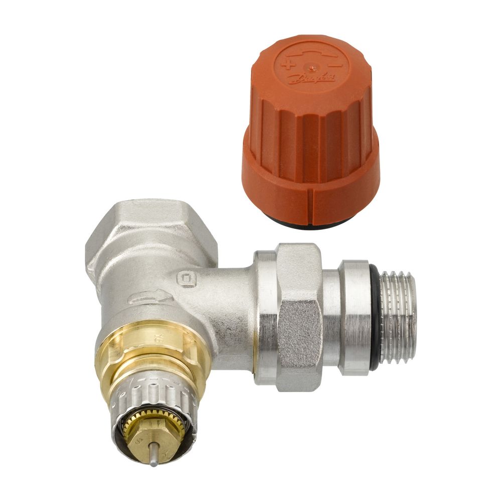 Danfoss Ventilgehäuse RA-N, DN 15, R 1/2", Eckausführung, selbstdichtendem Nippel, ve... DANFOSS-013G0115 5702420095394 (Abb. 4)