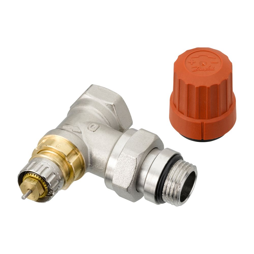 Danfoss Ventilgehäuse RA-N, DN 15, R 1/2", Eckausführung, selbstdichtendem Nippel, ve... DANFOSS-013G0115 5702420095394 (Abb. 2)