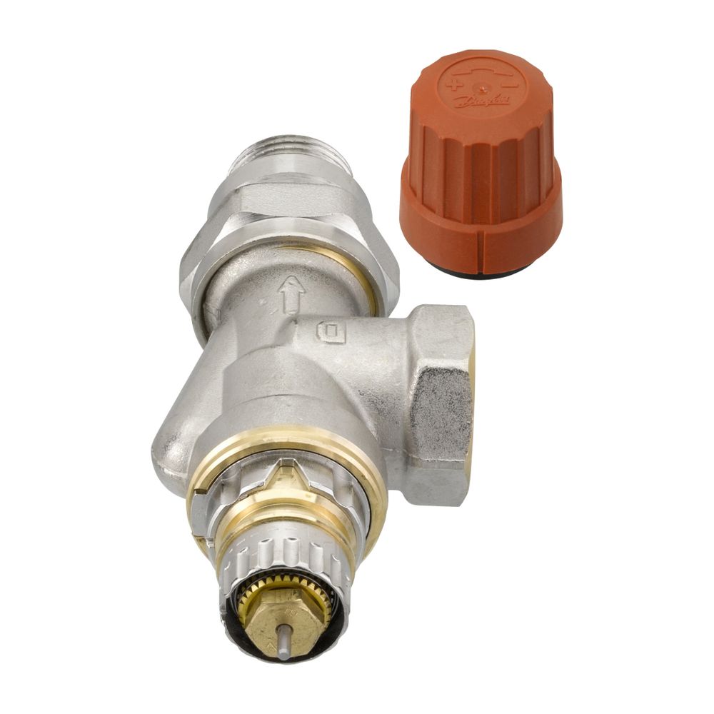 Danfoss Ventilgehäuse RA-N, DN 15, R 1/2", Axialausführung, selbstdichtendem Nippel, ... DANFOSS-013G0117 5702420095714 (Abb. 4)