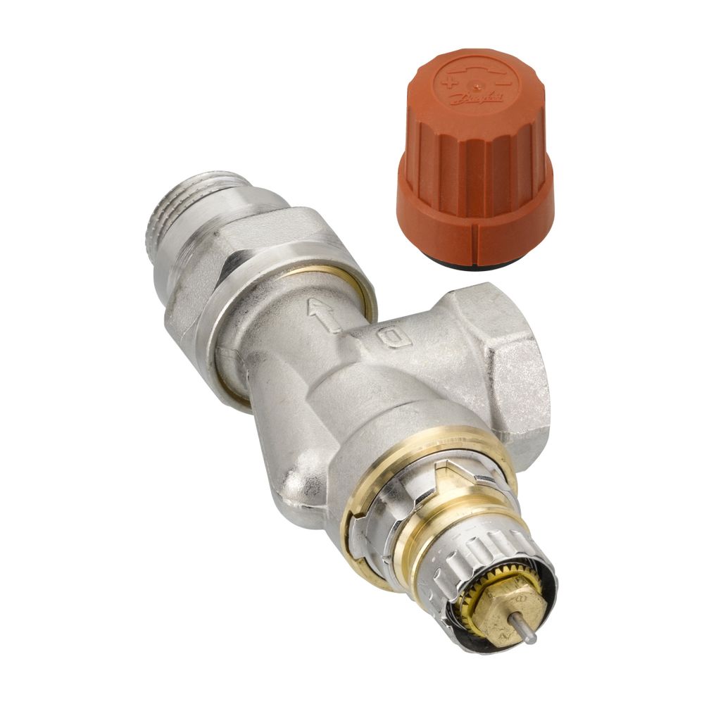 Danfoss Ventilgehäuse RA-N, DN 15, R 1/2", Axialausführung, selbstdichtendem Nippel, ... DANFOSS-013G0117 5702420095714 (Abb. 6)