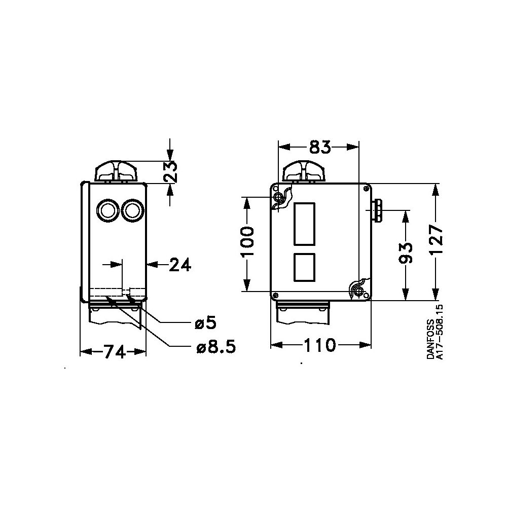 Danfoss Mindestdruckbegrenzer RT 31 B, 1-10 bar, Begrenzer, 017-526866... DANFOSS-017-526866 5702428042932 (Abb. 6)