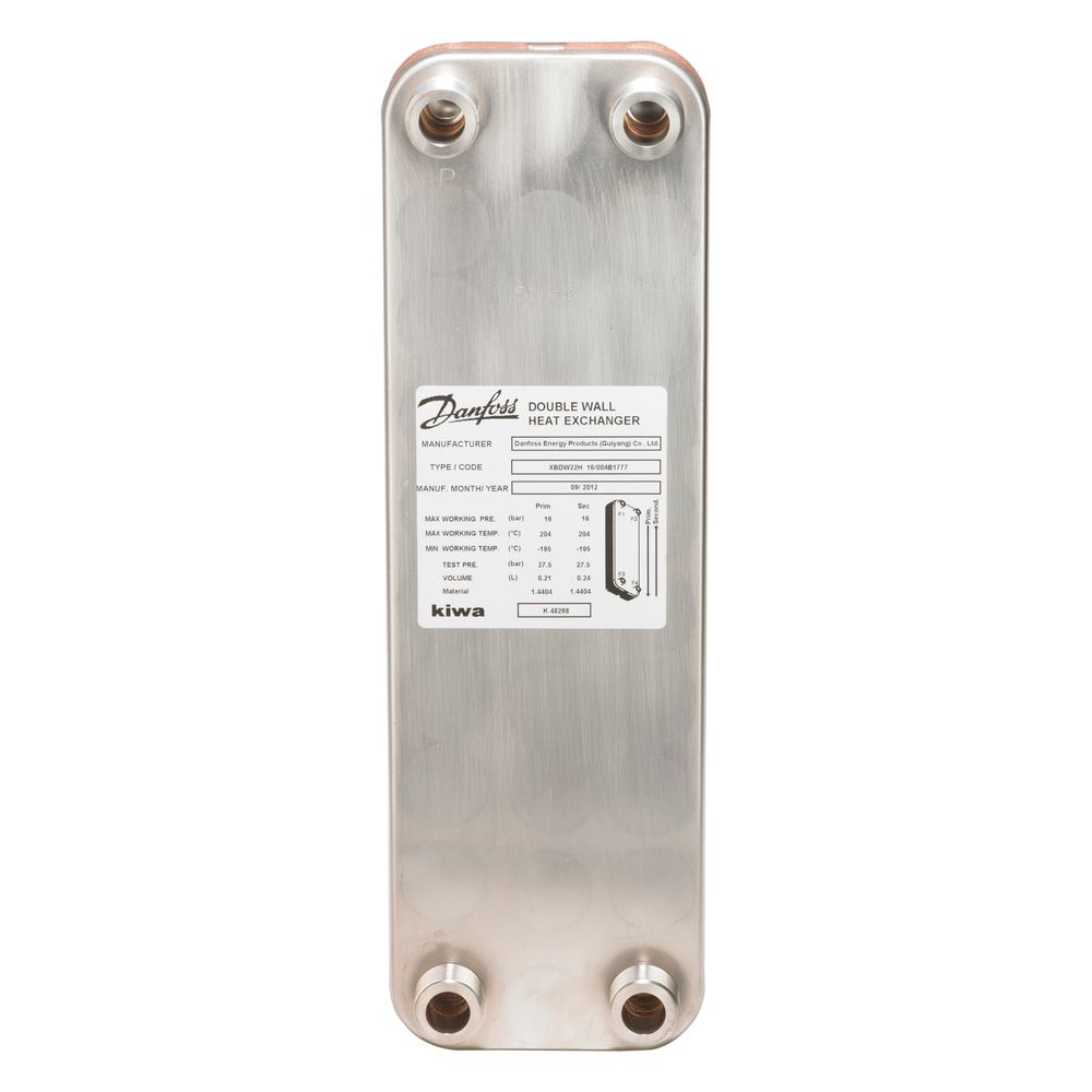 Danfoss Microchannel-Wärmeübertrager XBDW22H-1, 36 Platten, G 3/4" AG, rostfreier Sta... DANFOSS-004H4372 5702425136122 (Abb. 2)