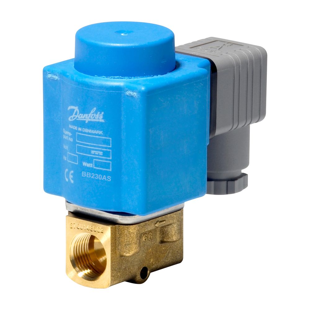 Danfoss Magnetventil, EV210B, normal geschlossen (NC), Kv 0,55m3/h, G 3/8", FKM, 23... DANFOSS-032U148031 5702423186723 (Abb. 1)