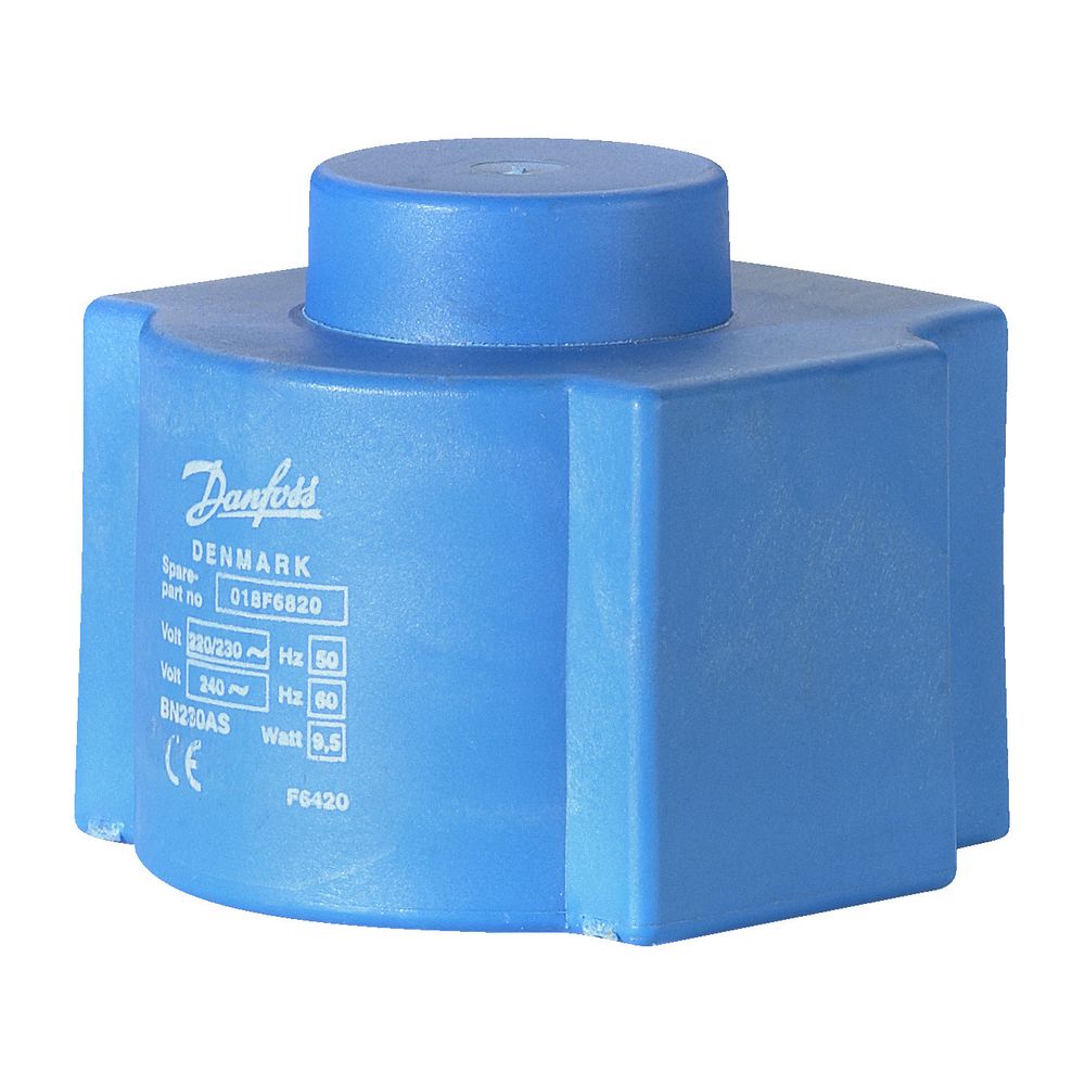 Danfoss Spule BN für Magnetventil mit eingebautem Gleichrichter, 230V, 50Hz, 20W, 018... DANFOSS-018F7301 5702423182435 (Abb. 6)