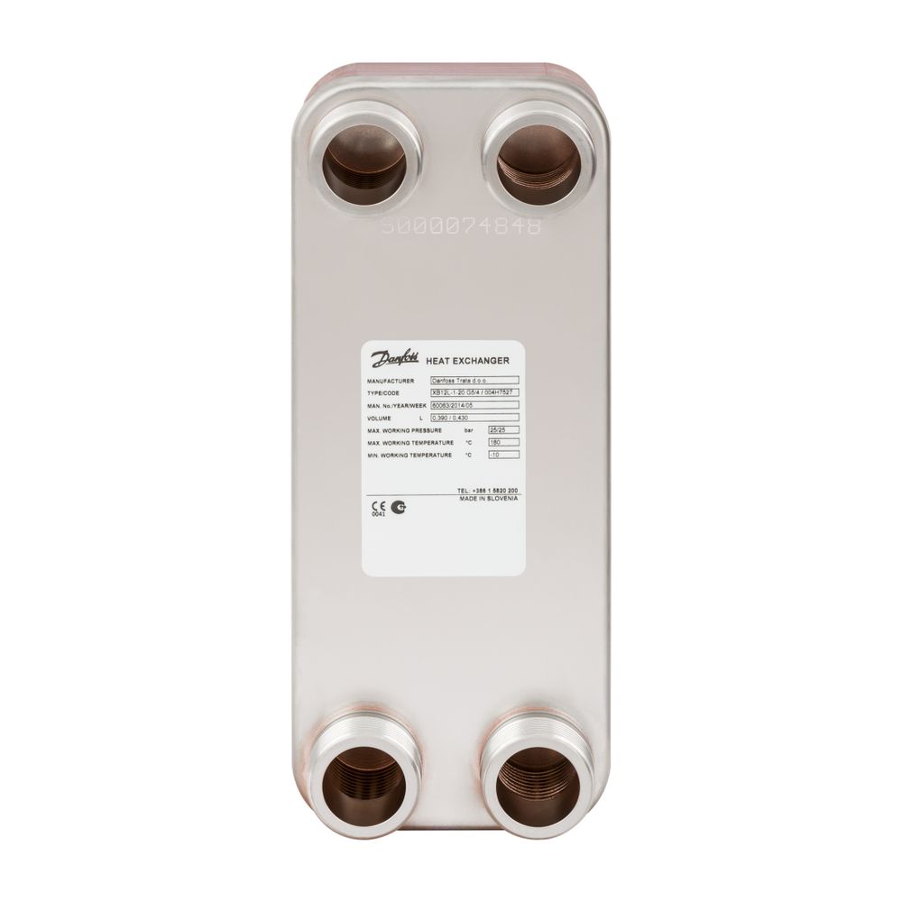 Danfoss Plattenwärmeübertrager XB12M-2, 100 Platten, 25 bar, G 1" AG, kupfergelötet, ... DANFOSS-004H7626 5702425109539 (Abb. 3)