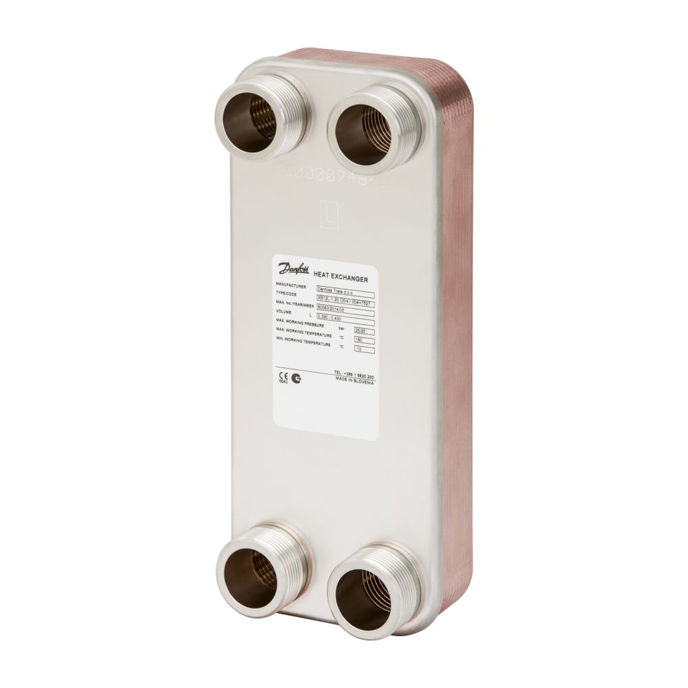 Danfoss Plattenwärmeübertrager MicroPlate XB 12H-1, 26 Platten, G 1 1/4" AG x 25mm, P... DANFOSS-004H7558 5702425108921 (Abb. 4)