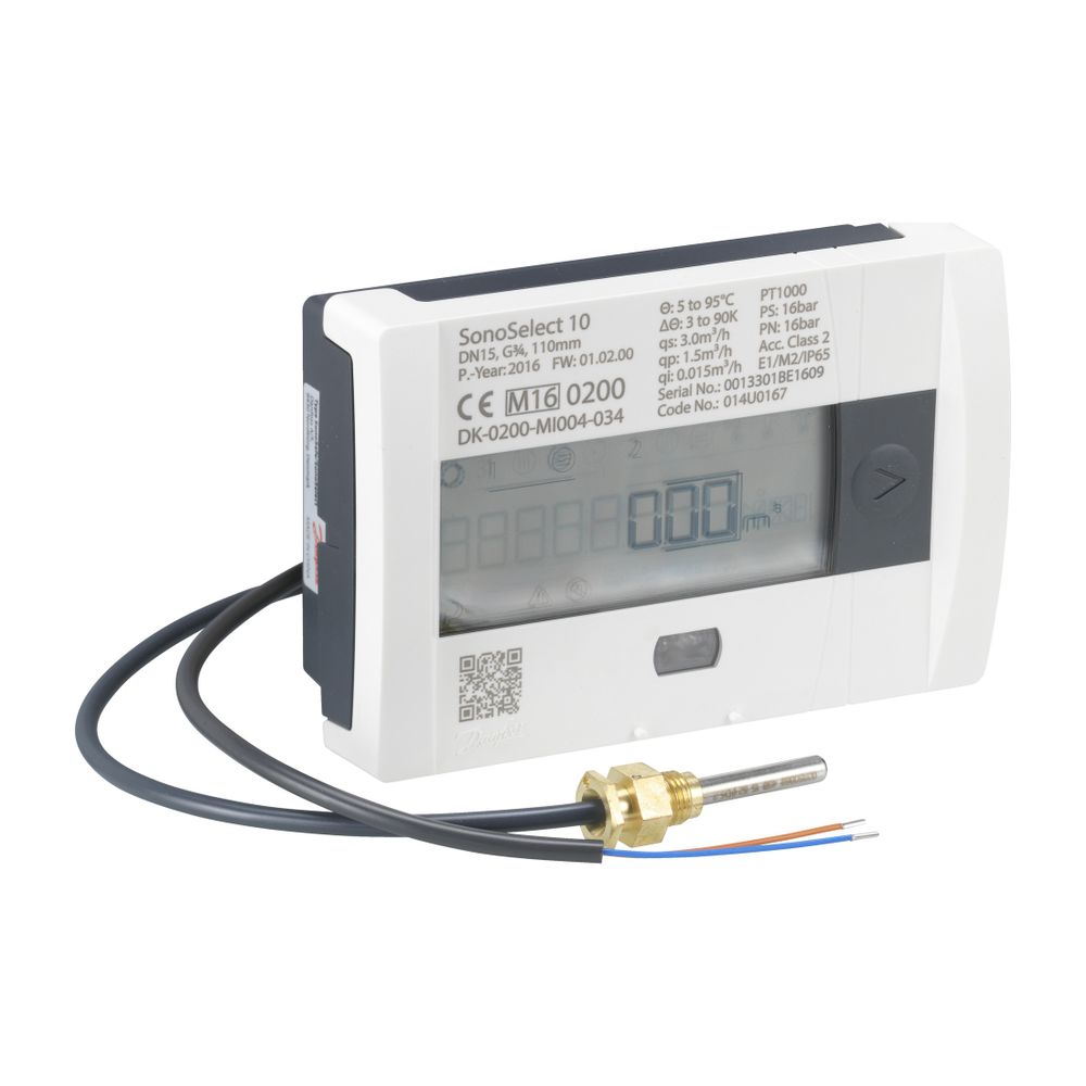 Danfoss Wärmezähler SonoSafe 10, qp 2,5m3/h, DN 20 für RL, PN 16, 230V, IP54, M-Bus, ... DANFOSS-014U0367 5702425236983 (Abb. 8)