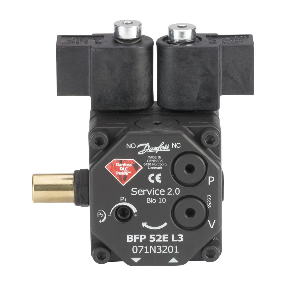 Danfoss Ölbrennerpumpe BFP 52 E L3, mit 2 Magnetventilen, Drehrichtung links, 24l/h, ... DANFOSS-071N3201 5702425156397 (Abb. 2)