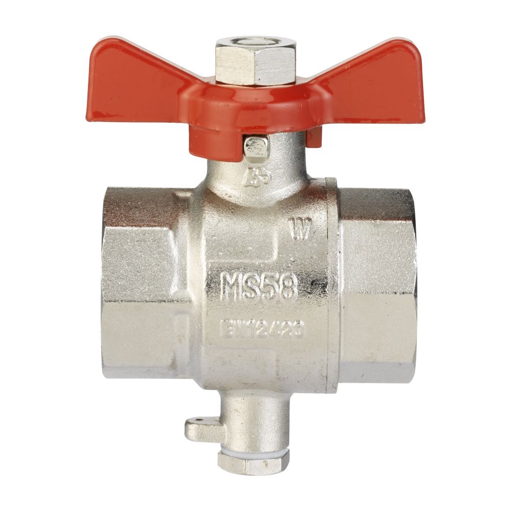 Danfoss Wärmezähler-Zubehör Kugelhahn DN 15-1/2" mit Bohrung M10x1, 187F0593... DANFOSS-187F0593 5710104069012 (Abb. 3)