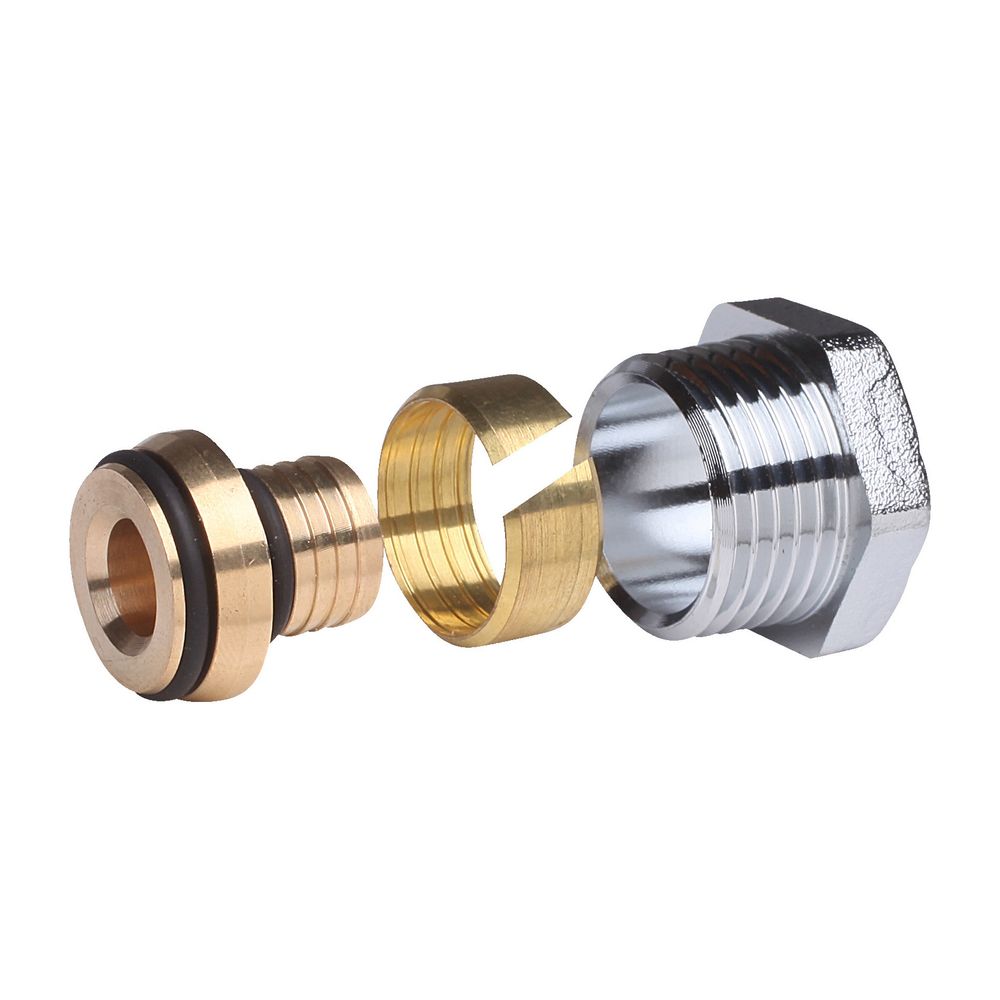 Danfoss Klemmverbinder, R 1/2"AG auf 16x2mm, für Alu-Verbundrohre AluPex, verchromt... DANFOSS-013G4200 5702420071497 (Abb. 4)