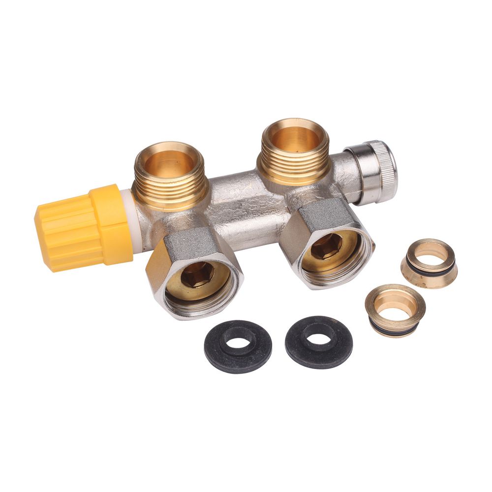 Danfoss Anschlussarmatur VHS-UN Heizkörper G 3/4", Eckausführung, vernickelt, 013G474... DANFOSS-013G4743 5702420036120 (Abb. 5)