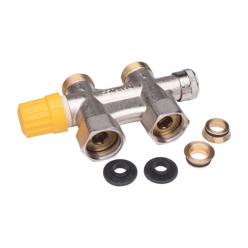 Danfoss Anschlussarmatur VHS-UN Heizkörper G 3/4", Durchgangsausführung, vernickelt, ... DANFOSS-013G4744 5702420036137 (Abb. 5)