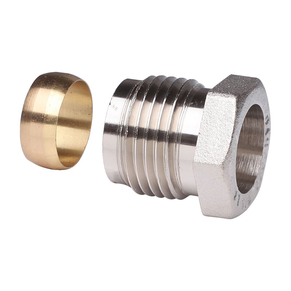 Danfoss Klemmverbinder, R 1/2" Außengewinde auf 15mm, für Stahl- und Kupferrohre, ver... DANFOSS-013G4115 5702420033204 (Abb. 6)