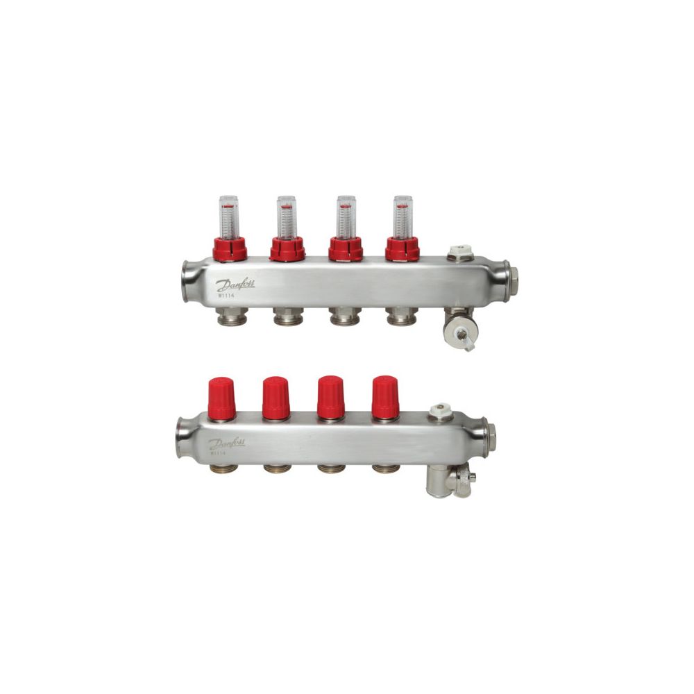 Danfoss Verteiler für Fussbodenheizungen SSM-4F, 4 Kreise, mit Durchflussanzeige, 088... DANFOSS-088U0754 5702425114816 (Abb. 2)