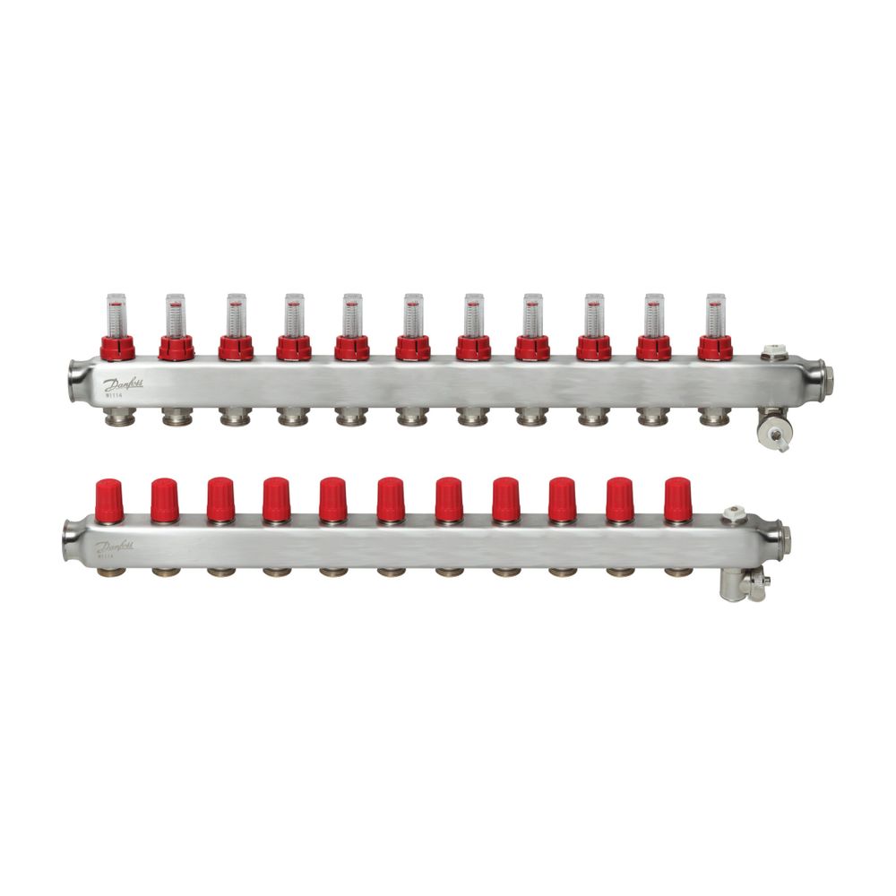 Danfoss Verteiler für Fussbodenheizungen SSM-11F 11 Kreise, mit Durchflussanzeige, 08... DANFOSS-088U0761 5702425114748 (Abb. 2)