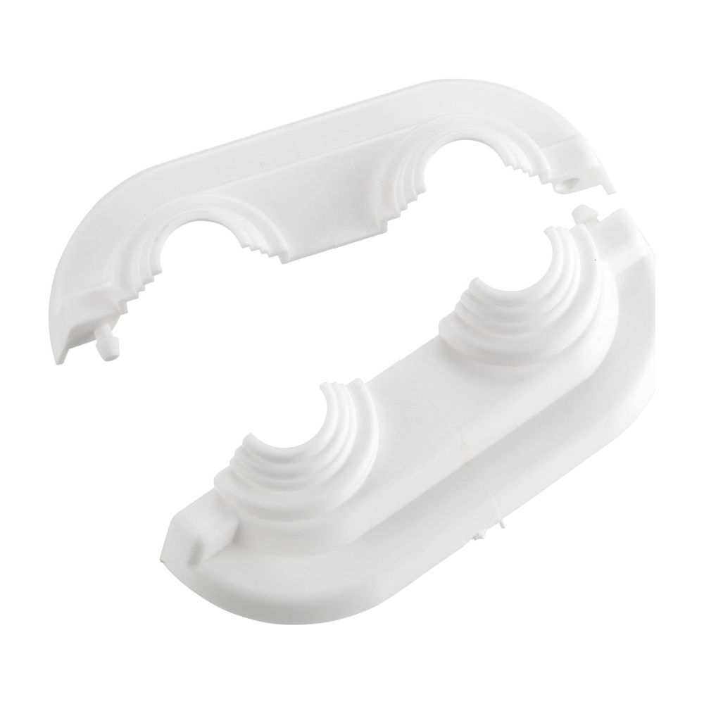 Danfoss Doppelrosette PVC Weiß, für Rohrdurchmesser 12-24mm, Abstand 50mm, 192H0161... DANFOSS-192H0161 5702420052786 (Abb. 2)