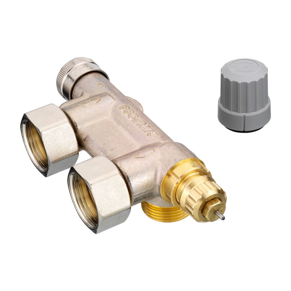 Danfoss Anschlussarmatur VHS-E für Einrohrheizung, R 1/2", Eckausführung, Verkehrswei... DANFOSS-013G4691 5702420046709 (Abb. 2)