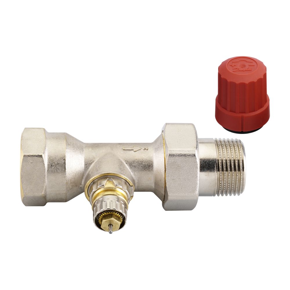 Danfoss Ventilgehäuse RA-N, DN 25, R 1", Durchgangsausführung, matt vernickelt, 013G0... DANFOSS-013G0038 5702420003054 (Abb. 2)