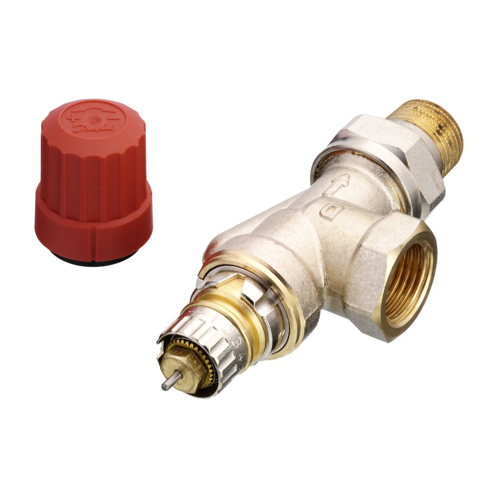 Danfoss Ventilgehäuse RA-N, DN 15, R 1/2", Axialausführung, matt vernickelt, 013G0153... DANFOSS-013G0153 5702420007854 (Abb. 4)