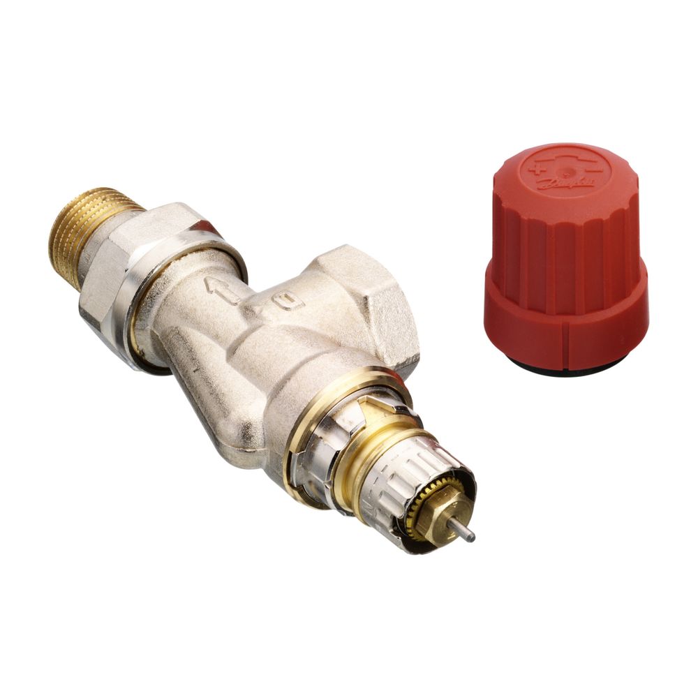 Danfoss Ventilgehäuse RA-N, DN 15, R 1/2", Axialausführung, matt vernickelt, 013G0153... DANFOSS-013G0153 5702420007854 (Abb. 5)