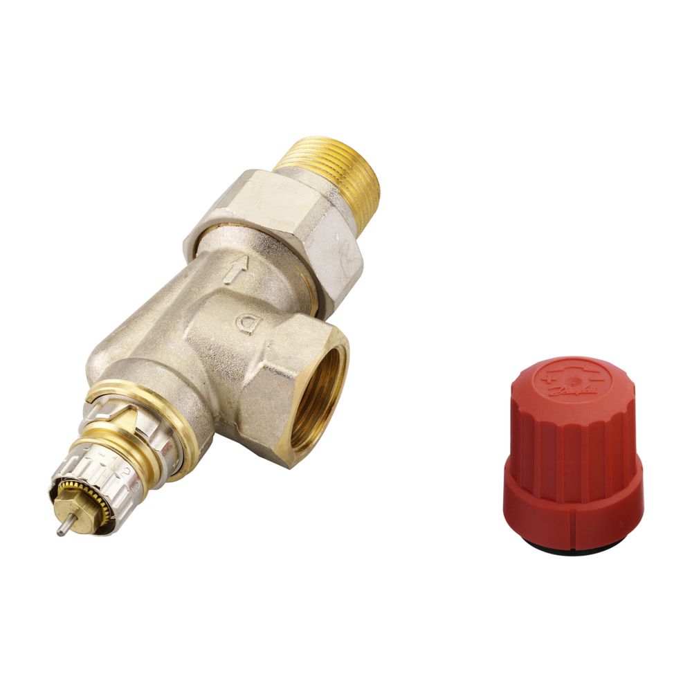 Danfoss Ventilgehäuse RA-N, DN 20, R 3/4", Axialausführung, matt vernickelt, 013G0155... DANFOSS-013G0155 5702420009940 (Abb. 4)