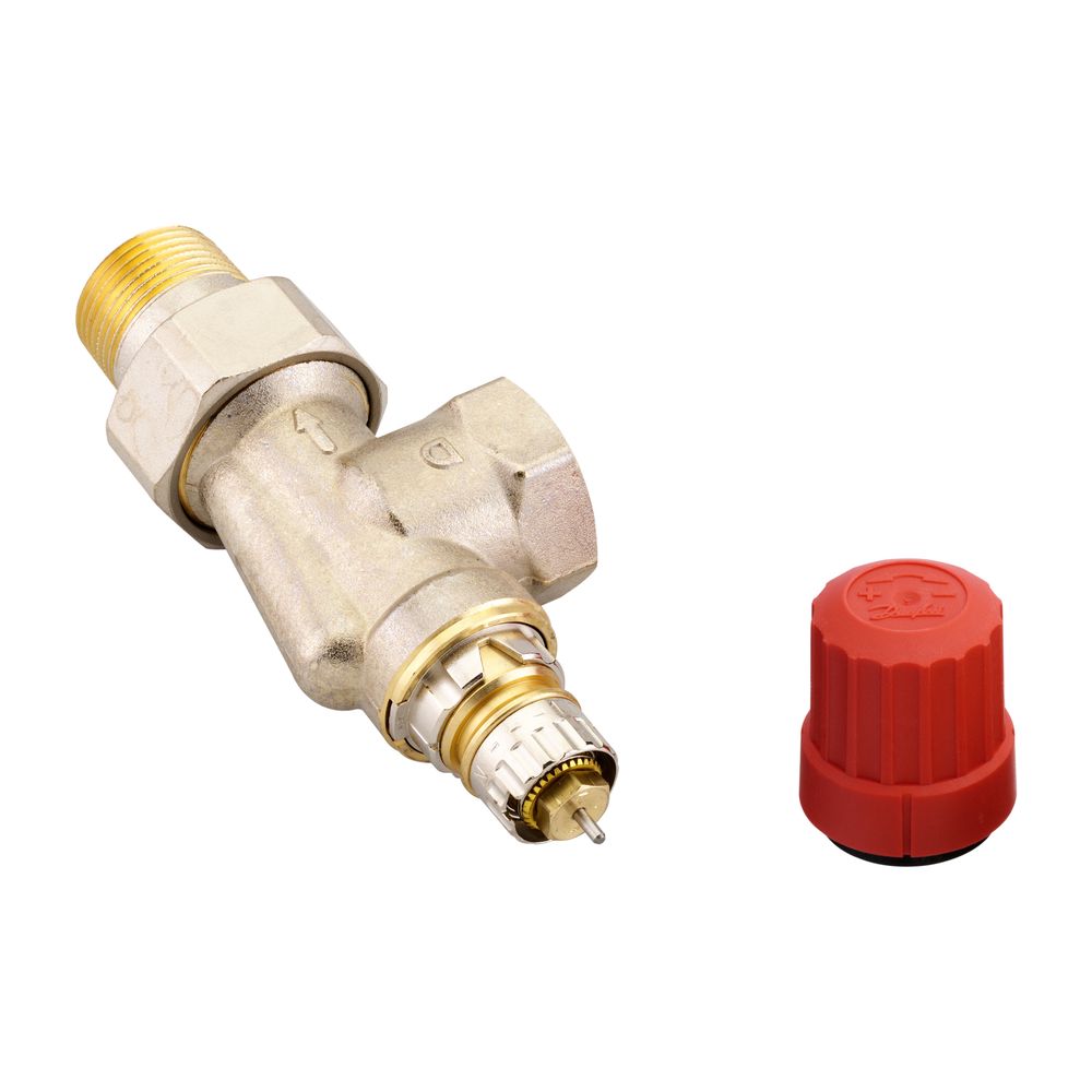 Danfoss Ventilgehäuse RA-N, DN 20, R 3/4", Axialausführung, matt vernickelt, 013G0155... DANFOSS-013G0155 5702420009940 (Abb. 2)
