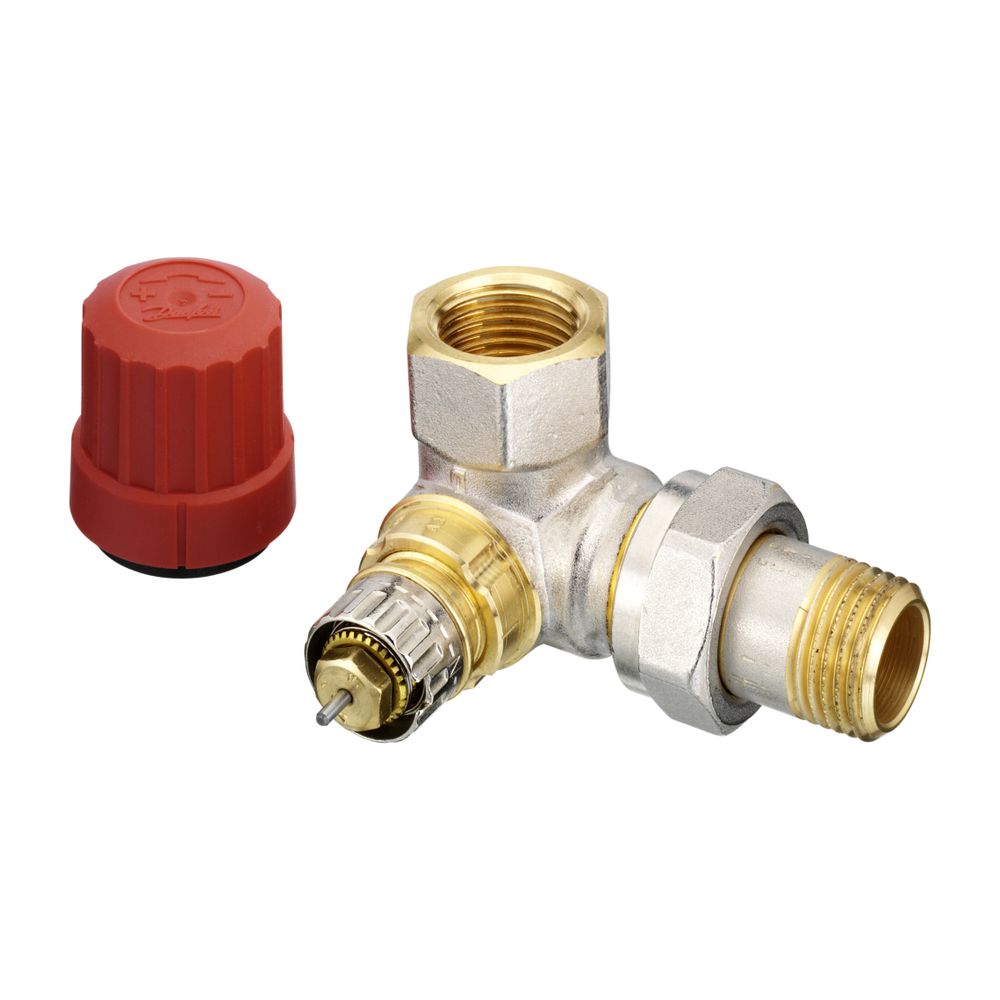 Danfoss Ventilgehäuse RA-N, DN 15, R 1/2", Winkelausführung rechts, matt vernickelt, ... DANFOSS-013G0233 5702420000657 (Abb. 4)