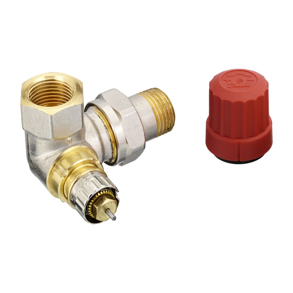 Danfoss Ventilgehäuse RA-N, DN 15, R 1/2", Winkelausführung rechts, matt vernickelt, ... DANFOSS-013G0233 5702420000657 (Abb. 5)