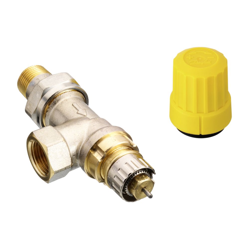 Danfoss Ventilgehäuse RA-UR, DN 10, R 3/8", Axialausführung, matt vernickelt, 013G329... DANFOSS-013G3297 5702420013749 (Abb. 4)