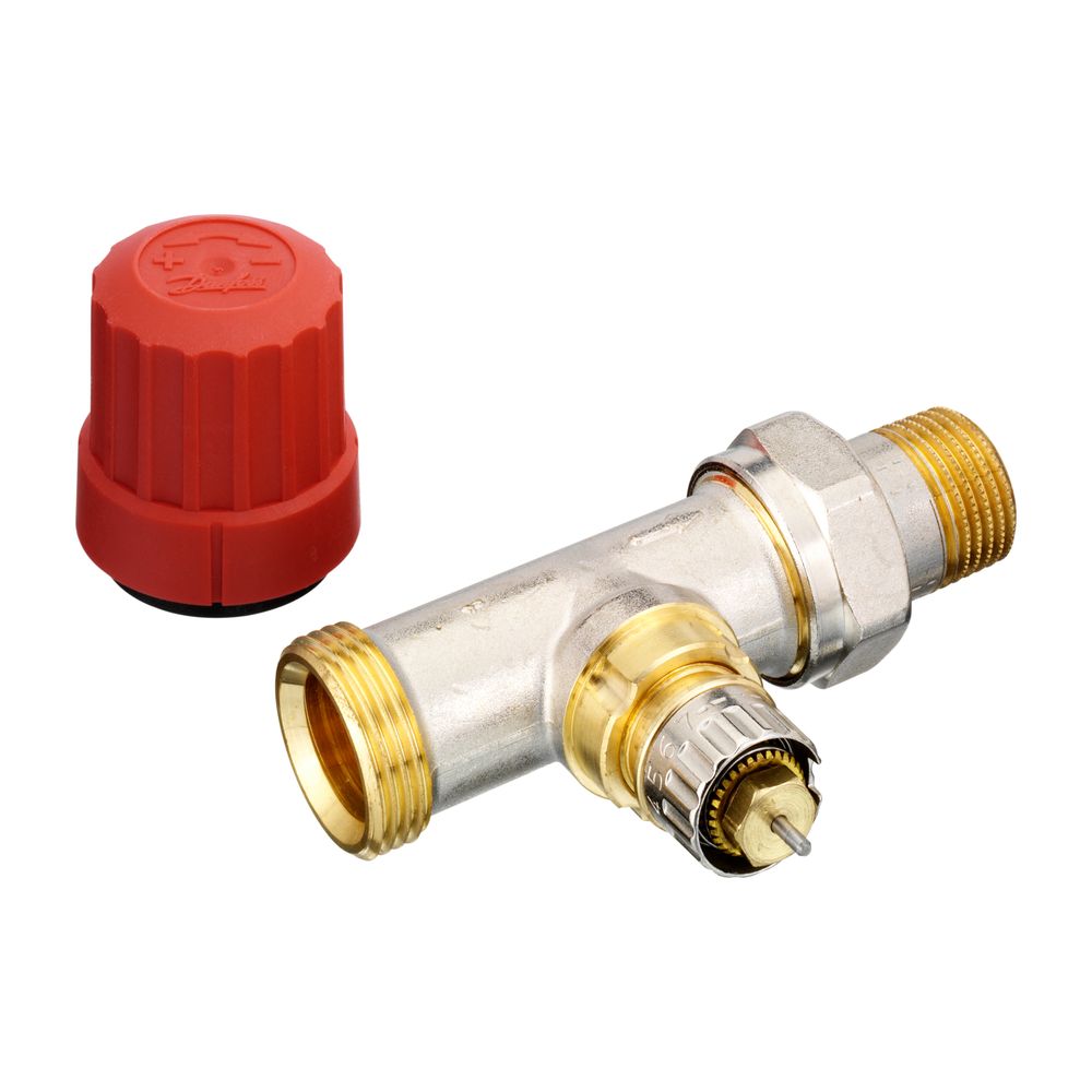 Danfoss Ventilgehäuse RA-N, DN 15, G 3/4" AG, Durchgangsausführung, matt vernickelt, ... DANFOSS-013G4202 5702420048017 (Abb. 2)