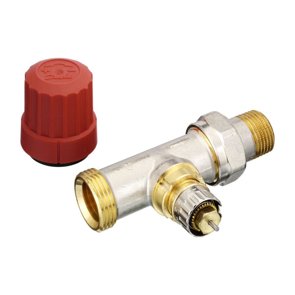 Danfoss Ventilgehäuse RA-N, DN 15, G 3/4" AG, Durchgangsausführung, matt vernickelt, ... DANFOSS-013G4202 5702420048017 (Abb. 5)