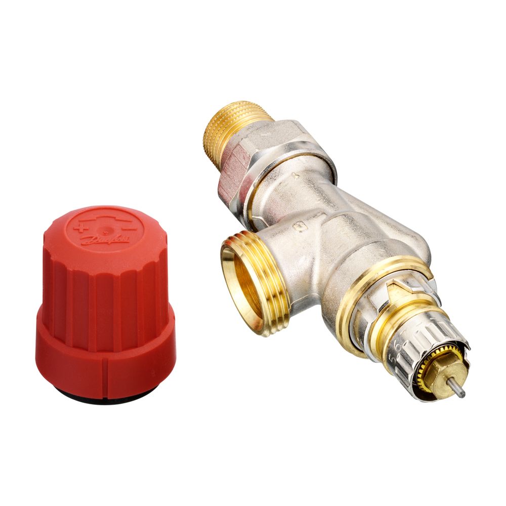 Danfoss Ventilgehäuse RA-N, DN 15, G 3/4" AG, Axialausführung, matt vernickelt, 013G4... DANFOSS-013G4203 5702420048024 (Abb. 2)