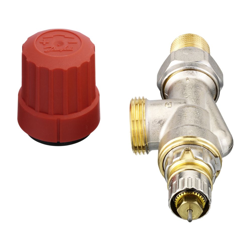 Danfoss Ventilgehäuse RA-N, DN 15, G 3/4" AG, Axialausführung, matt vernickelt, 013G4... DANFOSS-013G4203 5702420048024 (Abb. 6)