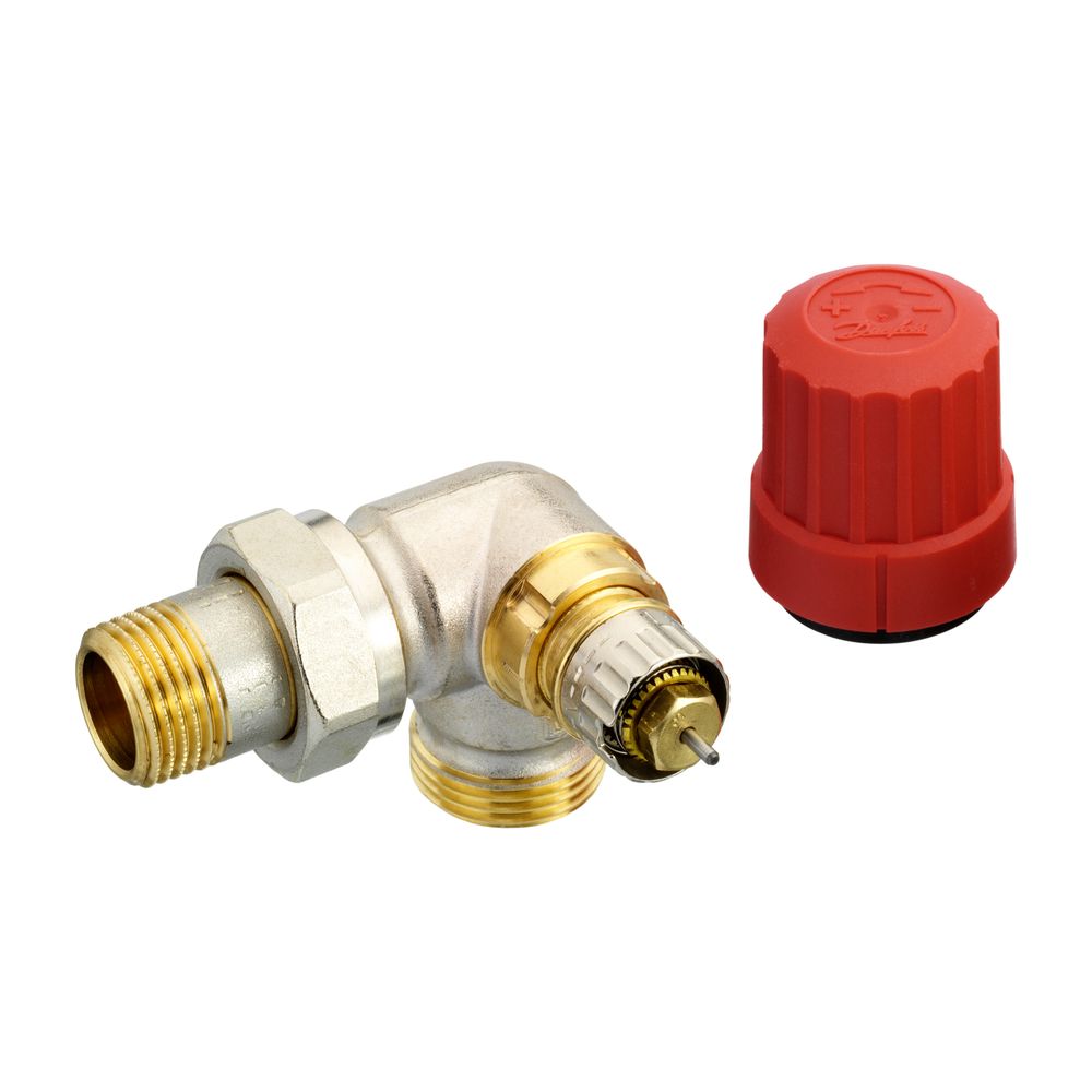 Danfoss Ventilgehäuse RA-N, DN 15, G 3/4" AG, Winkelausführung rechts, matt vernickel... DANFOSS-013G4204 5702420048031 (Abb. 2)