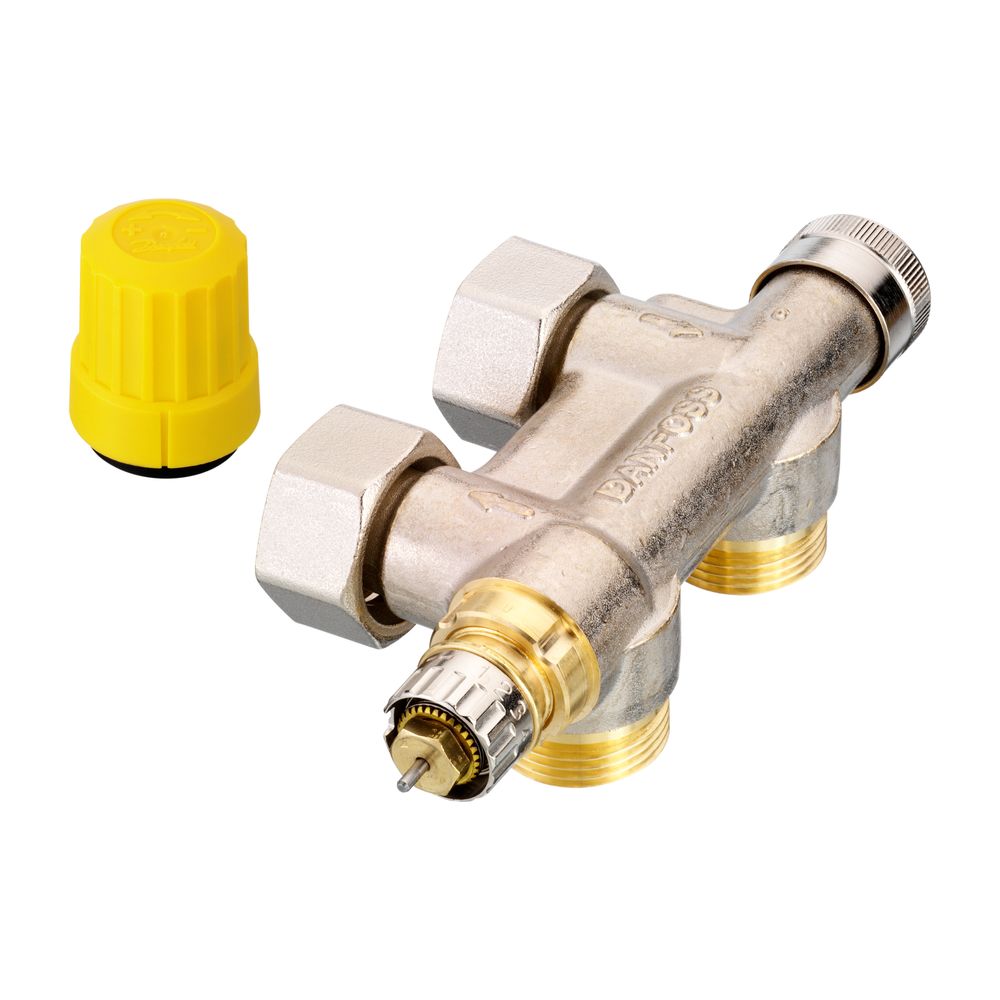 Danfoss Anschlussarmatur VHS-UN Heizkörper R 1/2", Eckausführung, vernickelt, 013G474... DANFOSS-013G4741 5702420036106 (Abb. 2)