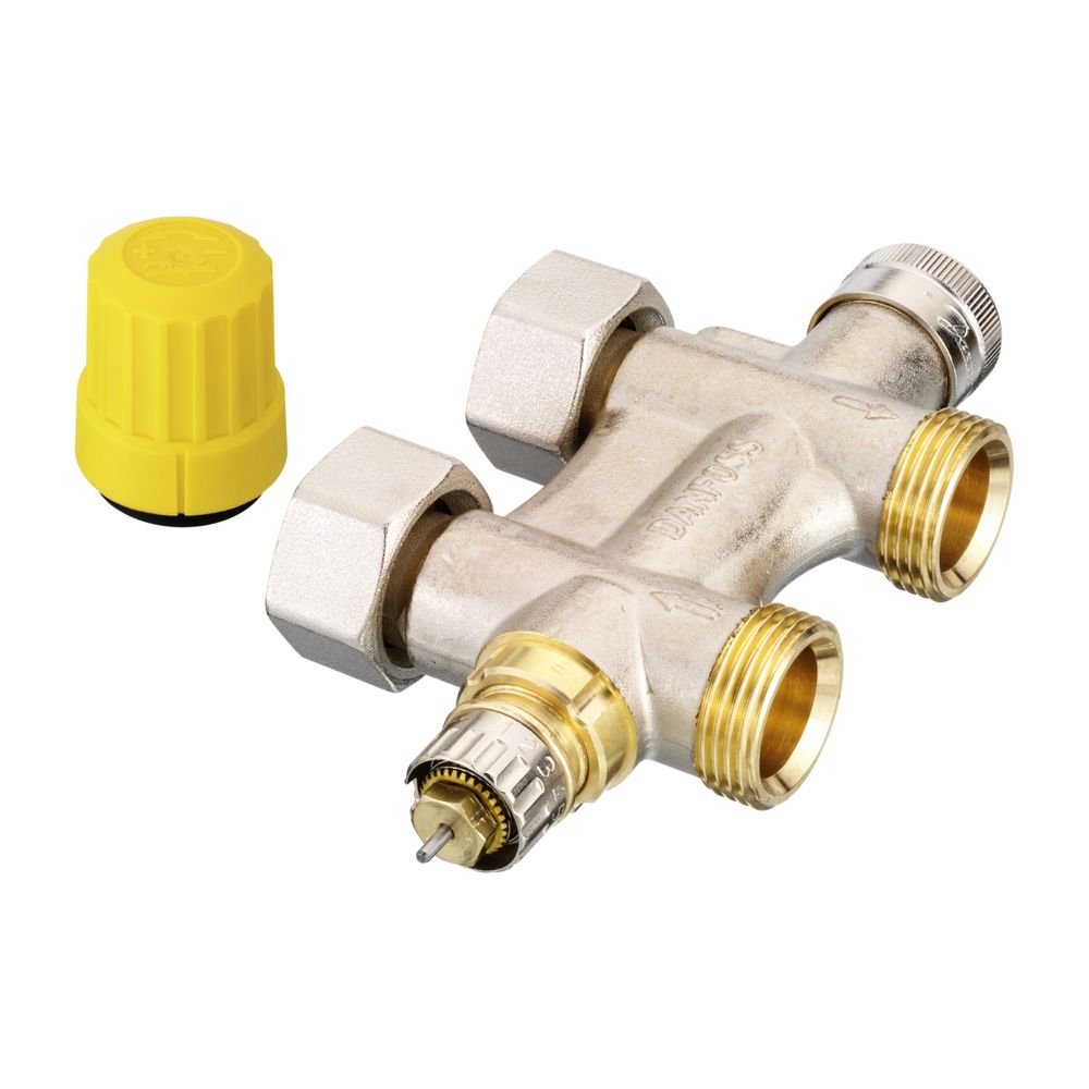 Danfoss Anschlussarmatur VHS-UN Heizkörper R 1/2", Durchgangsausführung, vernickelt, ... DANFOSS-013G4742 5702420036113 (Abb. 6)