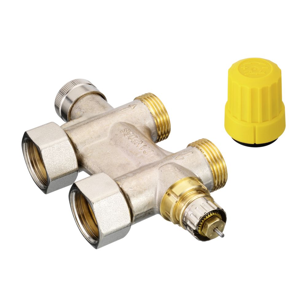 Danfoss Anschlussarmatur VHS-UN Heizkörper R 1/2", Durchgangsausführung, vernickelt, ... DANFOSS-013G4742 5702420036113 (Abb. 7)