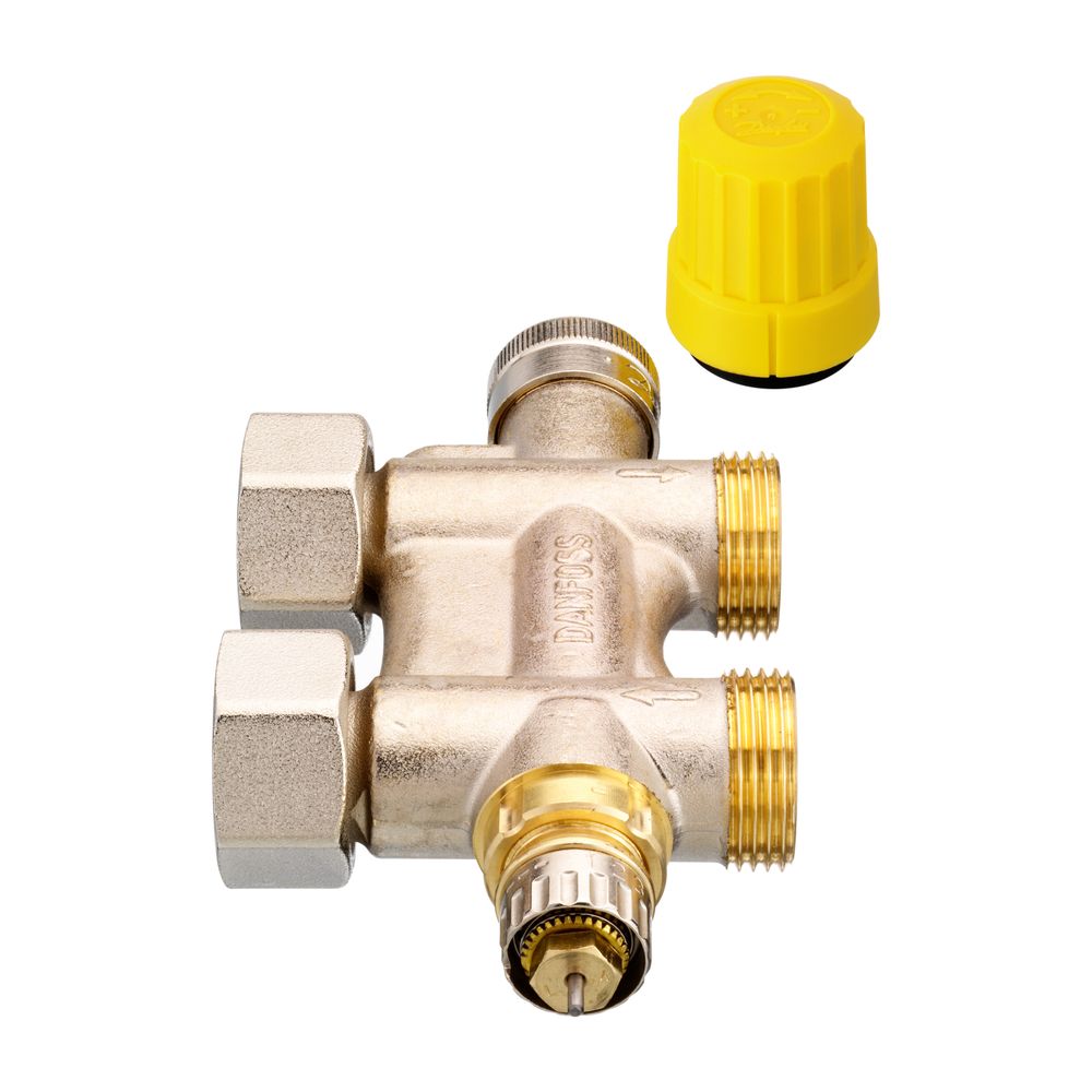 Danfoss Anschlussarmatur VHS-UN Heizkörper R 1/2", Durchgangsausführung, vernickelt, ... DANFOSS-013G4742 5702420036113 (Abb. 4)