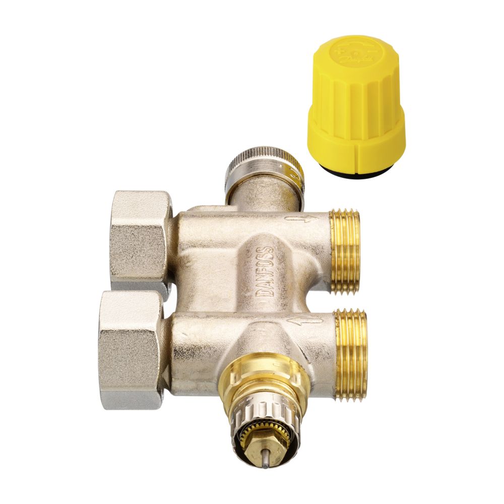 Danfoss Anschlussarmatur VHS-UN Heizkörper R 1/2", Durchgangsausführung, vernickelt, ... DANFOSS-013G4742 5702420036113 (Abb. 8)